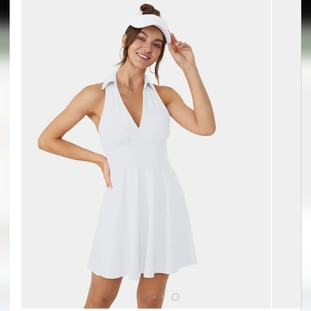 Softlyzero™ Airy Collar Racerback 2-Piece Cool Touch Flare Golf Active Dress